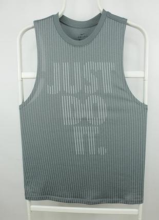 Легка спортивна майка nike dri-fit gray tank top women's