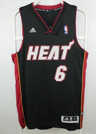 Баскетбольна майка adidas 2010 lebron james #6 miami heat