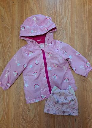Куртка ветровка на 1-2 года шапочка в подарок!!!
