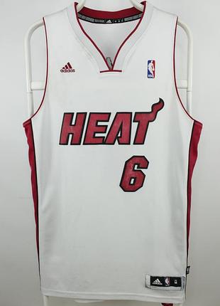 Спортивна баскетбольна майка adidas nba miami heat 2011 away lebron james swingman jersey
