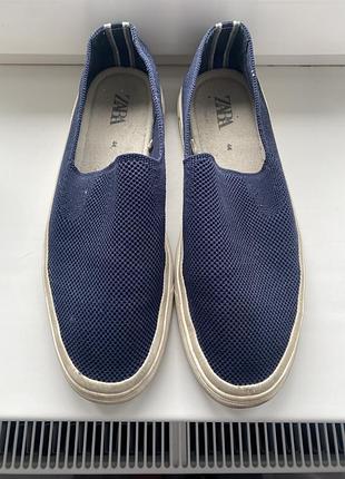 Макасіни кеди чоловічі сині zara