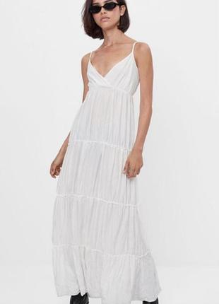 Bershka  довга сукня жатка