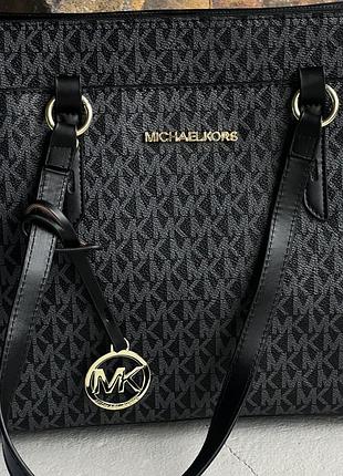 Сумка женская майкл корс шопер черный michael kors шоппер2 фото