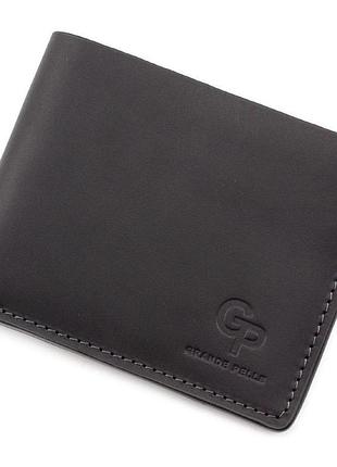 Кожаное портмоне grande pelle 506110 мужское двойного сложения (бифолд)
