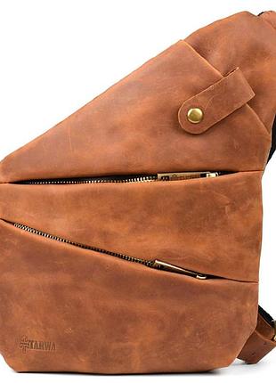 Чоловіча сумка-слінг через плече мікс канваса та шкіри tarwa rbc-6402-3md