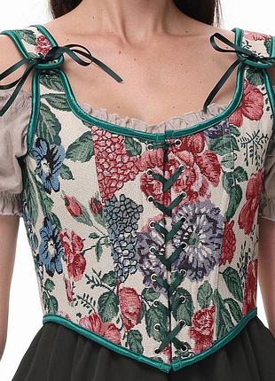 Шикарный оригинальный корсет гобелен цветы 🌸🌺🏵️ баварский стиль
