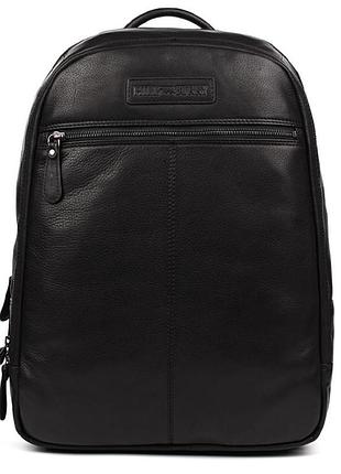 Большой кожаный рюкзак hill burry hb4006a черный