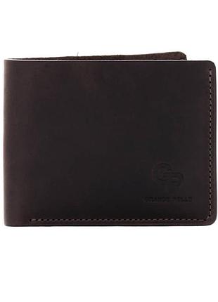 Кожаное портмоне grande pelle 506120 мужское двойного сложения (бифолд)