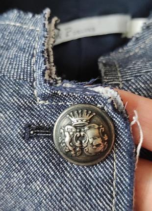Стильний піджак-сюртук imp deluxe, рвані краї, вишивка, xl6 фото