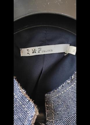Стильний піджак-сюртук imp deluxe, рвані краї, вишивка, xl7 фото