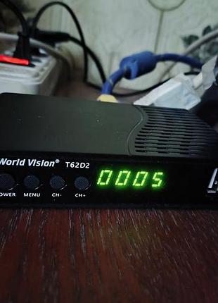 Цифровой эфирный dvb-t2 ресивер world vision t62d2 тюнер usb