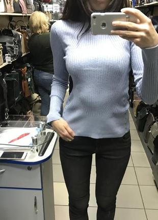 Свитер италия 18001 pronto moda maglia da donna базовый голубой2 фото