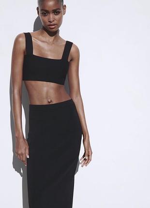 Топ з квадратним вирізом zara