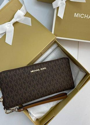 Гаманець брендовий michael kors jet set large logo wallet оригінал на подарунок