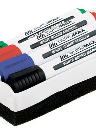 Комплект з 4 маркерів (bm.8800) і губки для магнітних дошок