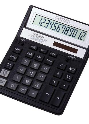 Калькулятор citizen sdc-888 xbk, бухгалтерський, 12 р.