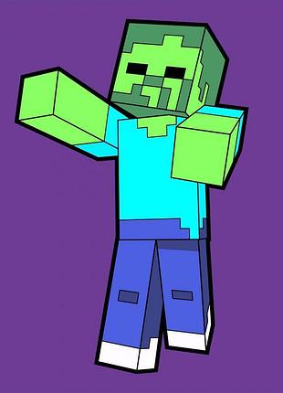 Картина за номерами santi "майнкрафт. зомбі", 25*25см, полотно кольорове