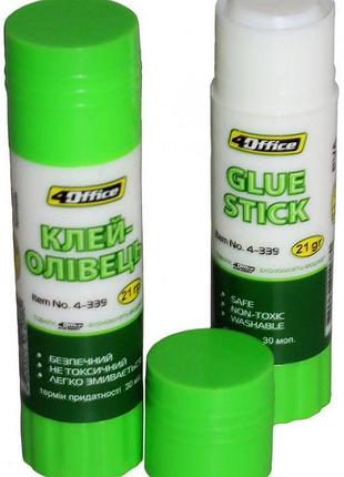Клей-олівець, 21гр, pva, 4-339, 4office(12шт)