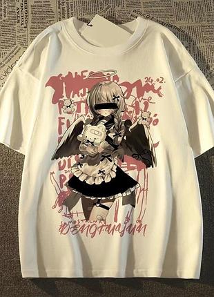 Футболка поло, жіноча, розмір м, в стилі аніме