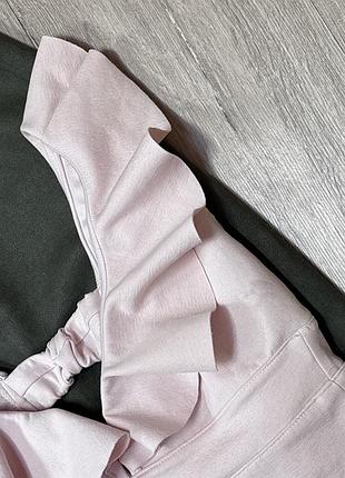 Рожевий топ з воланами river island 36 розмір