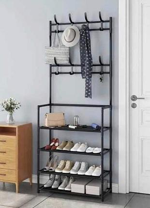 Вішалка для одягу з полицями для взуття newsimple floor clothes 60×26.5×154 велика r