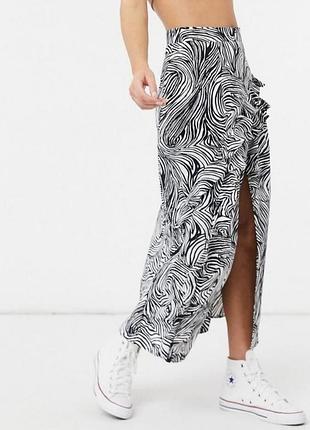 Спідниця максі topshop з абстрактним принтом.