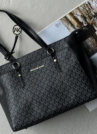 Сумка женская майкл корс шопер черный michael kors шоппер