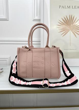 Сумка женская марк джейкобс шопер розовый marc jacobs tote bag  шоппер мини