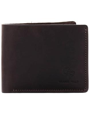 Кожаное портмоне grande pelle 506120 мужское двойного сложения (бифолд)