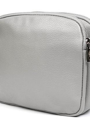 Кожаная женская сумка virginia conti italy - vc02807grey серый