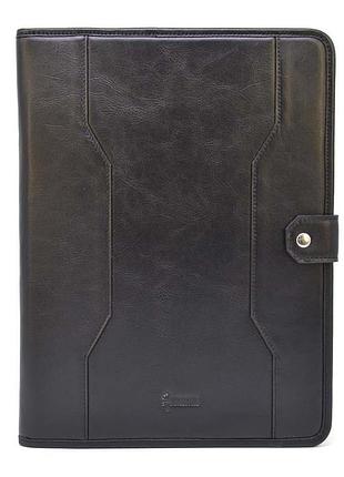 Кожаная папка портфолио открытого типа с хлястиком формата а5 а4 tarwa ga-2141-4lx