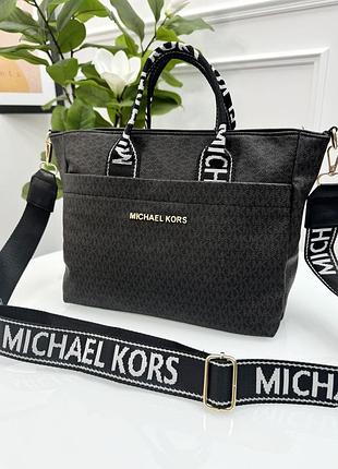 Сумка женская майкл корс шопер коричневый michael kors шоппер через плечо