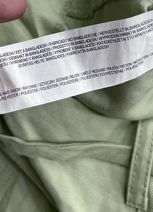 Primark яскраві зелені карго штани жіночі на пояску висока талія салатові4 фото