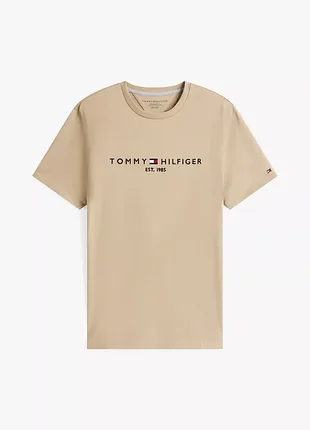 Бежевая футболка мужская Tommy hilfiger оригинал л