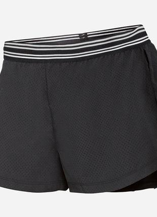 Женские шорты спортивные функциональные, crivit, размеры s(36-38) и m (40-42), перфорированные, черные