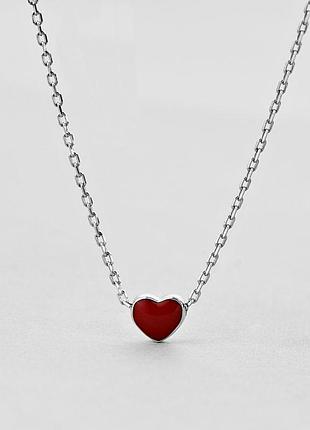Серебряная подвеска сердце