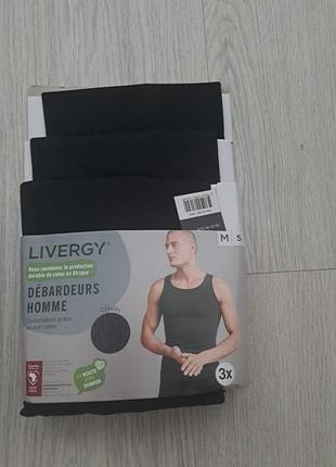 Коттоновые мужские майки livergy m,xl