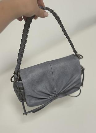 Блакитна міні сумочка zara