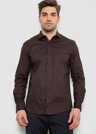 Рубашка мужская, цвет коричневый