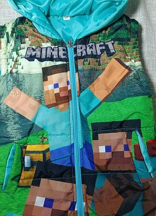 Дитячий жилет minecraft.  жилет з капюшоном minecraft
