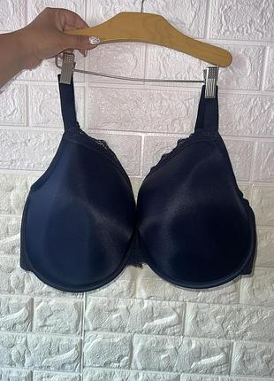 Очень большой размер, бюстгалтер, темно-синий, с шрубыми лямками.