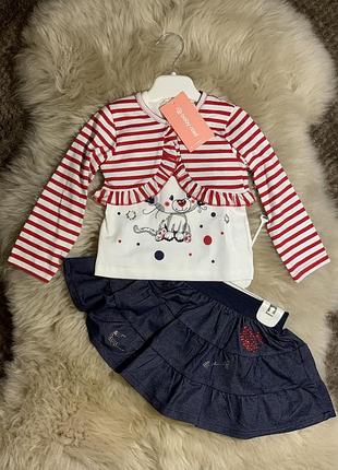 Стильний костюм із болеро для маленьких модниць baby rose, турція. 2906