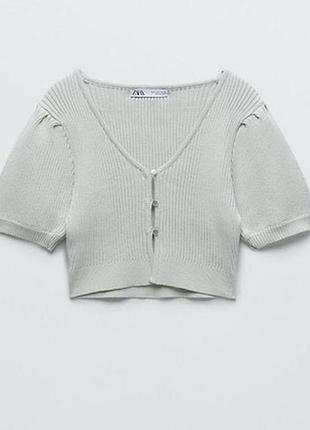 Трикотажна блуза-топ zara