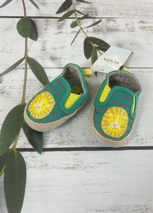 Бавовняні тапулі на хлопчика m&s, 3-6міс