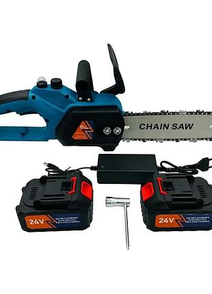 Акумуляторна ланцюгова мініелектропила 8" chain saw потужний гілкоріз із 2 акумуляторами