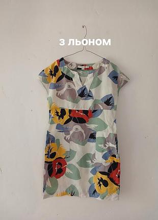 Красивое льняное платье