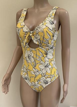 F&f суцільний жовтий купальник 12 розмір