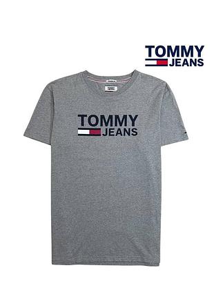 Чоловіча сіра футболка tommy jeans hilfiger котонова бавовняна томі джинс хілфігер розмір xl хл _1