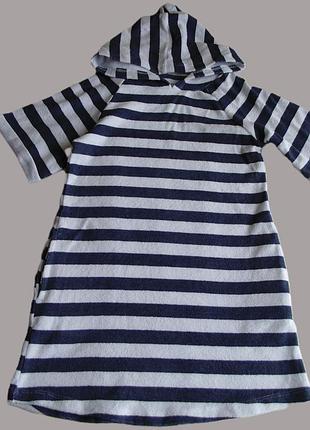 Махровое платье парео-накидка на девочку