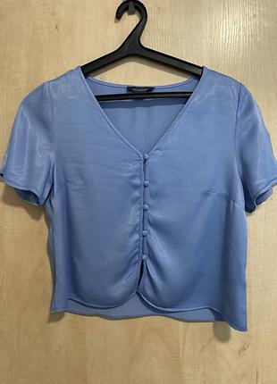 Блакитна ковтинка з натуральної тканини від бренду primark, розмір м